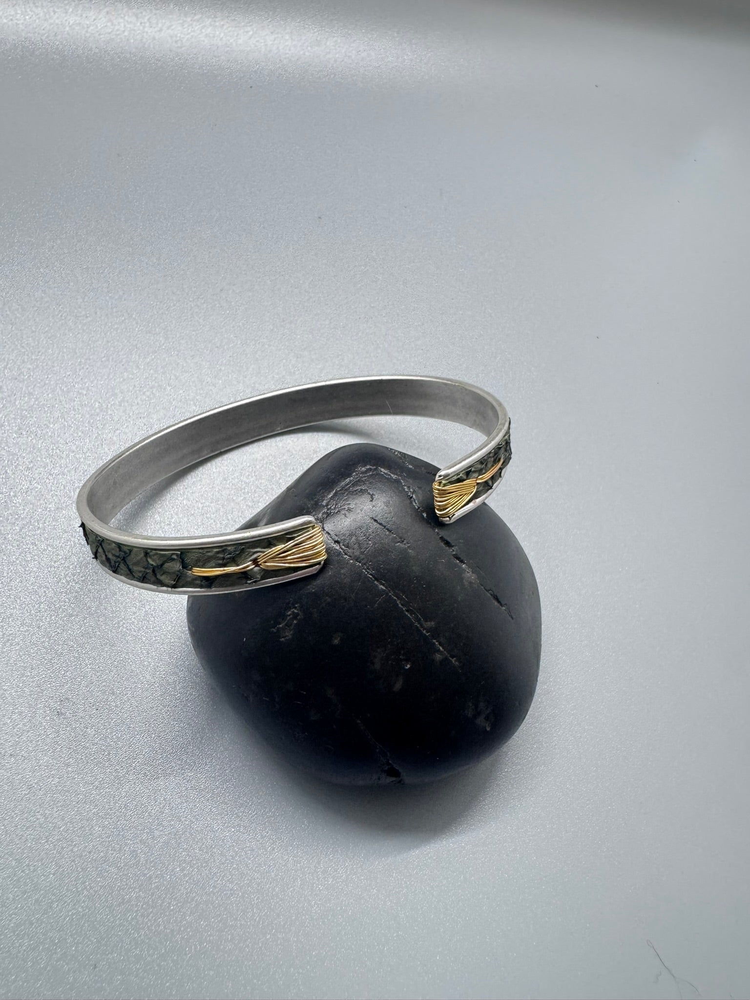 Silver wrist cuff